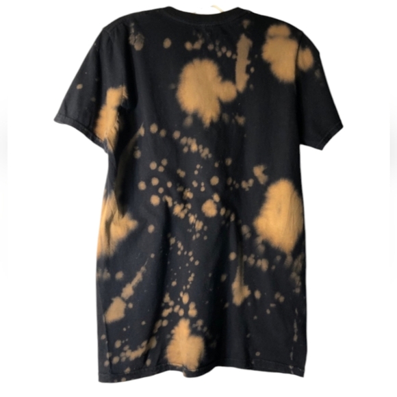 Pink Floyd Men's Bleach Tie-Dye Dark Side of The Moon Short Sleeve Shirt, Small - Picture 2 of 3